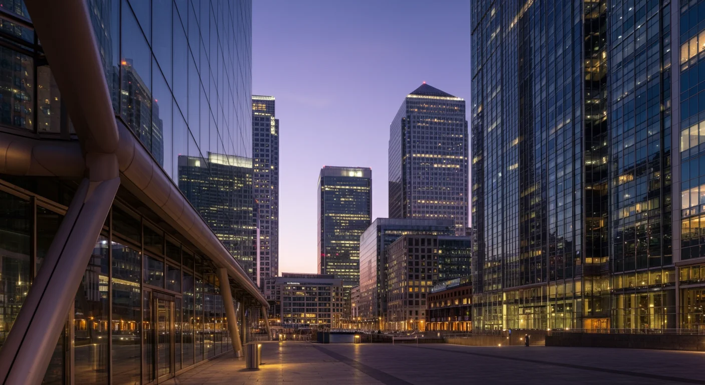 Canary Wharf business district representing the firms Josh supports with SEO